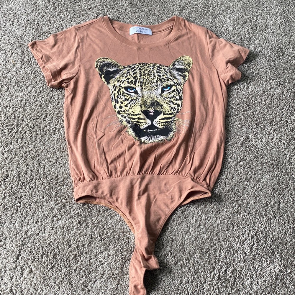 Daydreamer Leopard Print Tee Body Suit